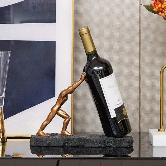 Atlas Wine Holder™ — Command Every Glance with Sculpted Bronze Boldness