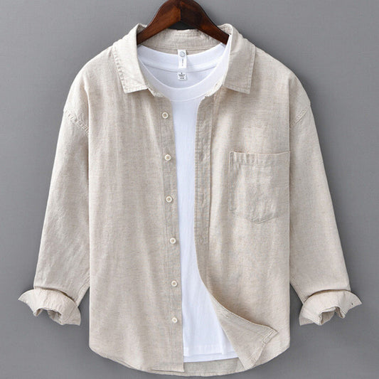 Corbin — Breathable Linen Shirt with Relaxed Fit and Chest Pocket
