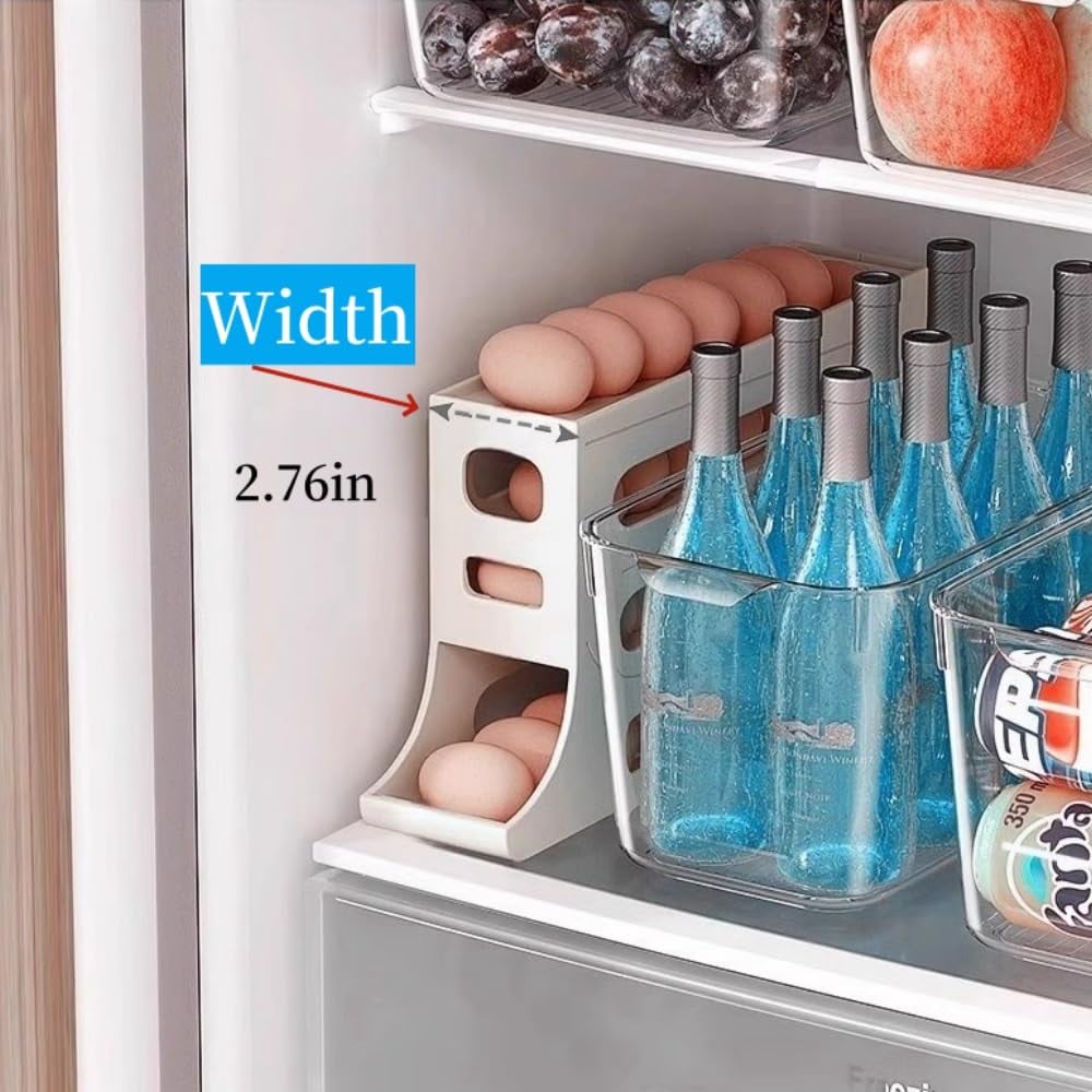 Clevora Egg Cradle — Automatic Rolling Egg Storage Organizer