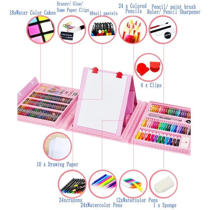 Arlo ArtSet — 208-Piece Deluxe Kids Art Creativity Kit with Easel