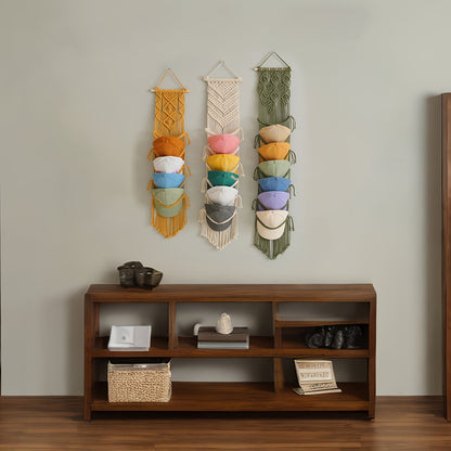 Kaelin — Handgemaakte Macramé Hoed Organizer met Boho Stijl