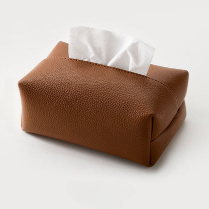 Savren — Pebbled Faux Leather Tissue Holder with Sleek Design