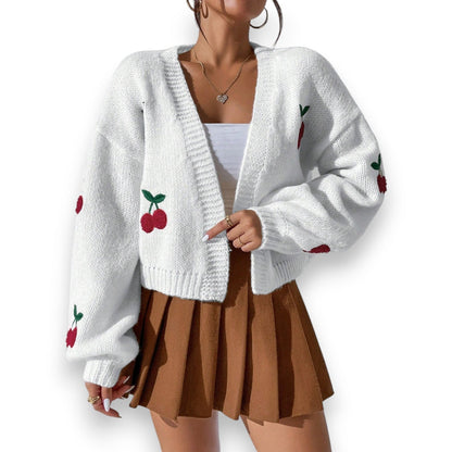 Embroidered Cherry Cardigan 30$ TODAY ONLY