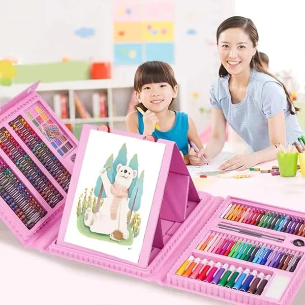 Arlo ArtSet — 208-Piece Deluxe Kids Art Creativity Kit with Easel