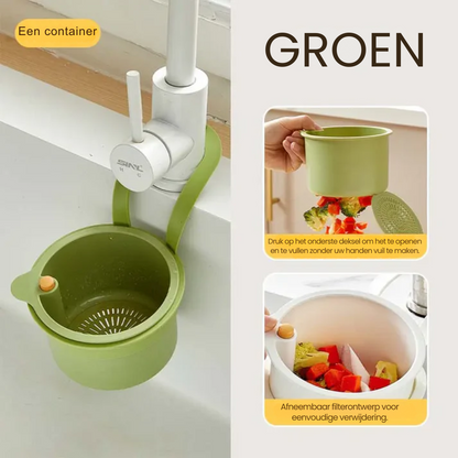 Neruvo — Kitchen Sink Drain Basket with Odor Control and Easy Waste Disposal