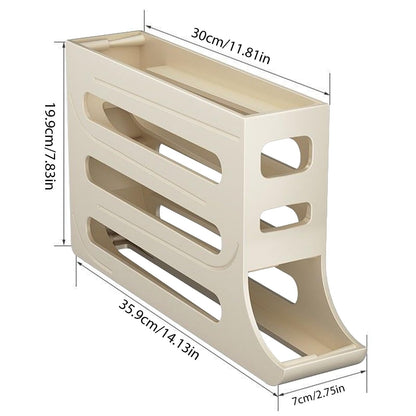 Clevora Egg Cradle — Automatic Rolling Egg Storage Organizer