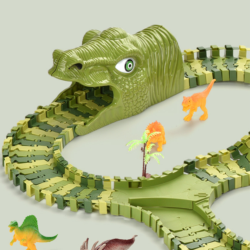DinoRift — Interactive Dinosaur Track Toy Set with Battery-Powered Car