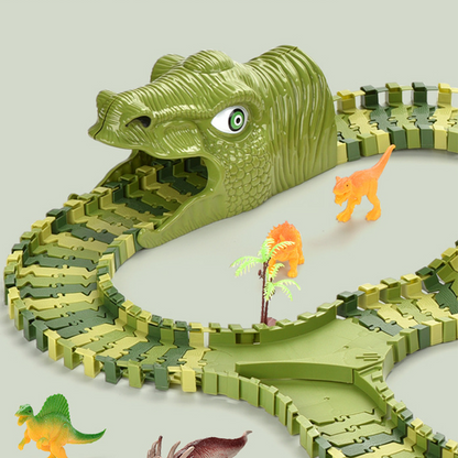 DinoRift — Interactive Dinosaur Track Toy Set with Battery-Powered Car