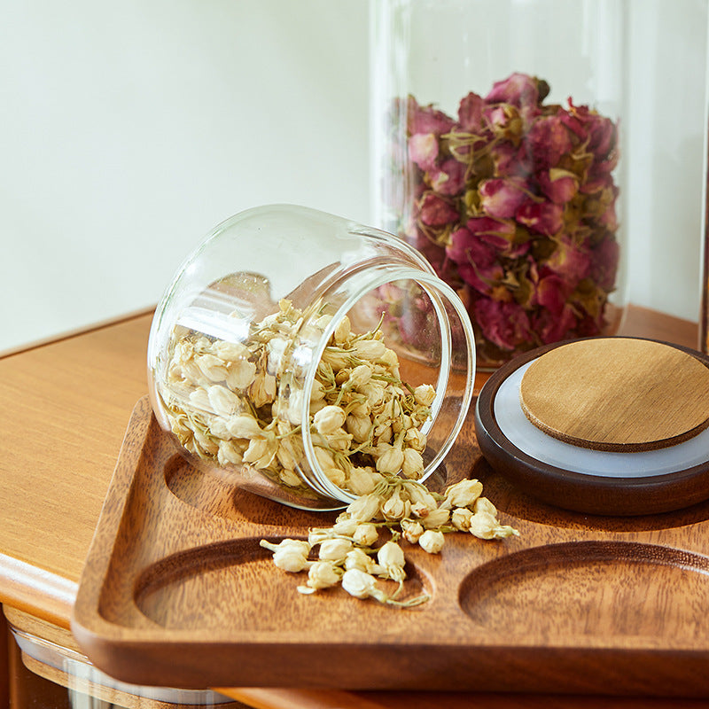 Acacia Glass Kitchen Storage Jar Set™ — Turn Your Pantry Into a Fresh, Elegant Sanctuary Every Day