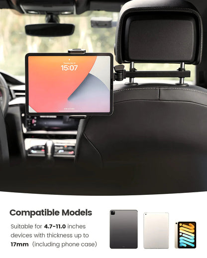 Support tablette voiture Veltor — Support réglable pour appuie-tête pour tablettes de 4,7 à 11 pouces