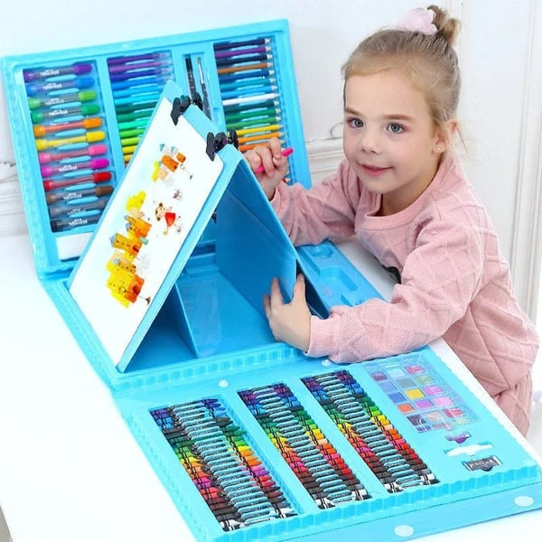 Arlo ArtSet — 208-Piece Deluxe Kids Art Creativity Kit with Easel