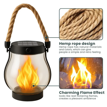 Dancing Flame Solar Lantern™ — Bring Warm, Flickering Magic Anywhere Outdoors