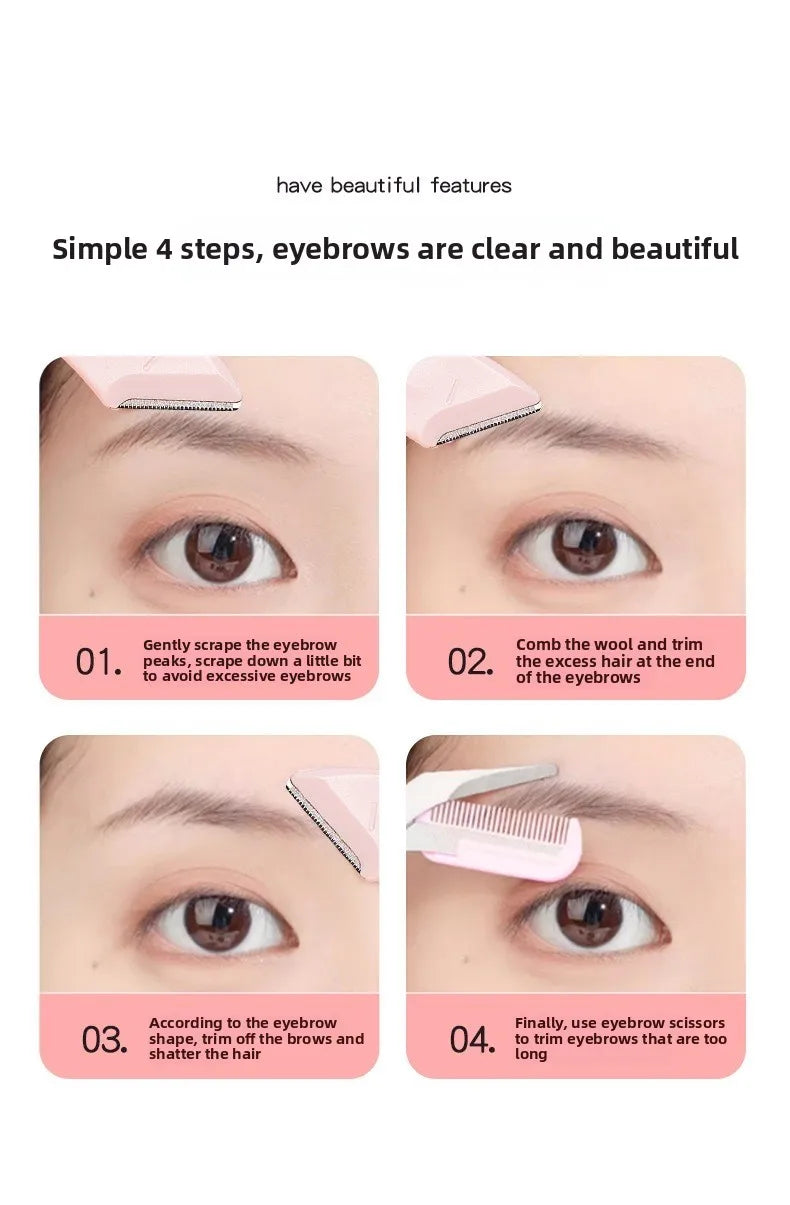 Liora — Ensemble de 3 taille-sourcils en acier inoxydable pour un toilettage précis