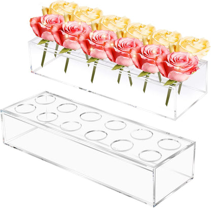 Vaso Liora — Vaso per Fiori in Acrilico Trasparente con Opzione Luce Integrata