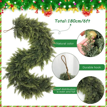 EverCedar Luxe™ Girlanda — Prineste nekonečné sviatočné teplo do každého kúta