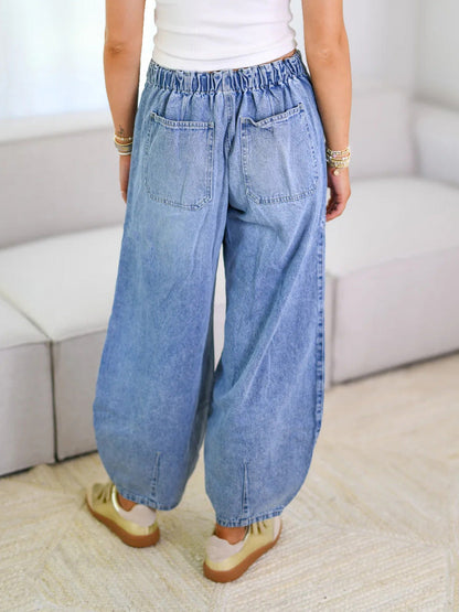 Elnora — Women’s Relaxed Fit Denim Pants with Drawstring Waist