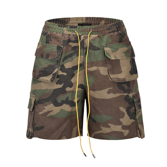 Stretch Fit Camo Cargo Shorts
