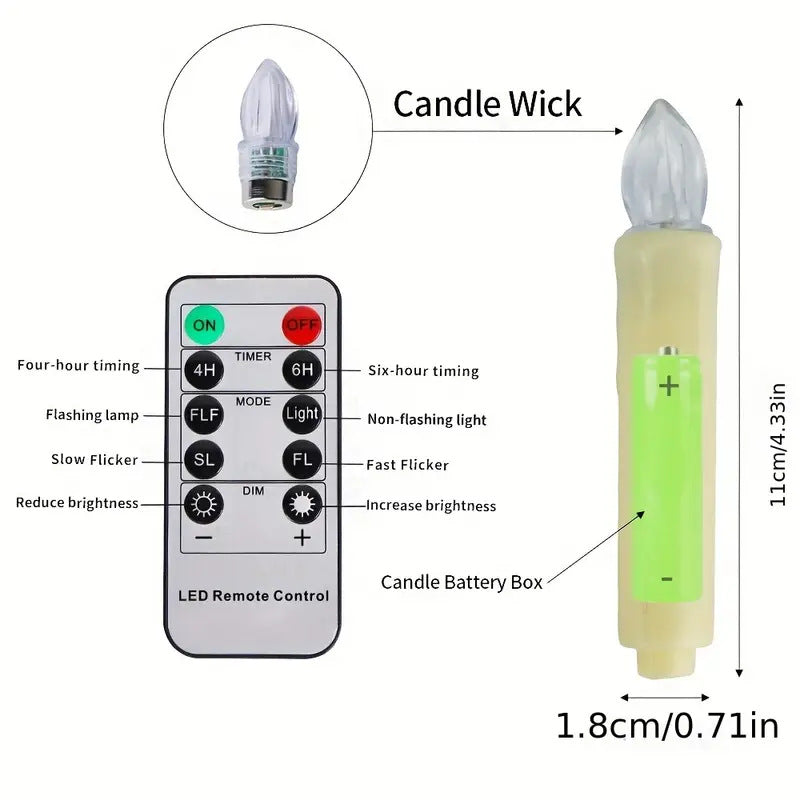 Flameless LED Candles 10 PACK™ — Creëer Direct Gezellige, Vuurvrije Magie