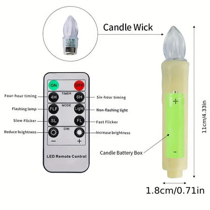 Flameless LED Candles 10 PACK™ — Creëer Direct Gezellige, Vuurvrije Magie