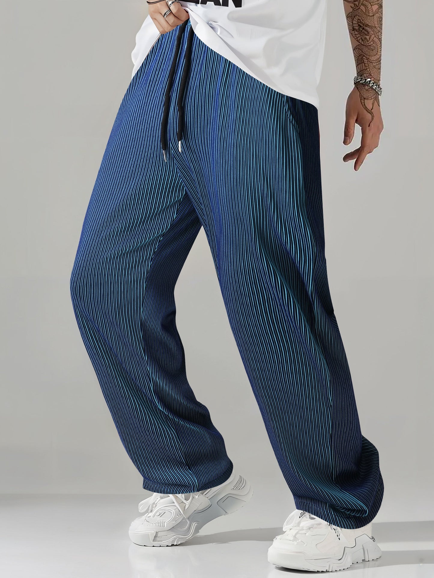 Pantaloni a Righe BreatheEasy™ — Rimani Fresco, Sicuro e Impeccabile Senza Sforzo per Tutto il Giorno