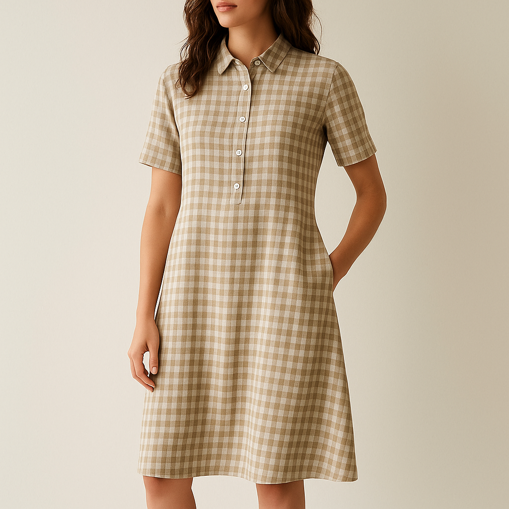 Liora — Breathable Linen Shirt Dress with Relaxed Fit
