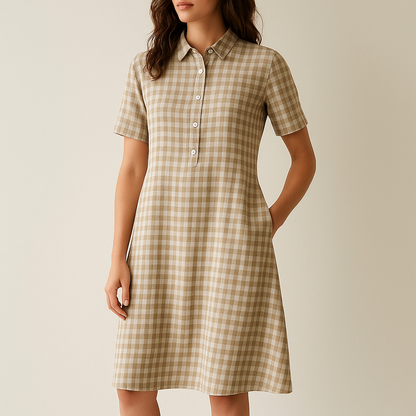 Liora — Breathable Linen Shirt Dress with Relaxed Fit