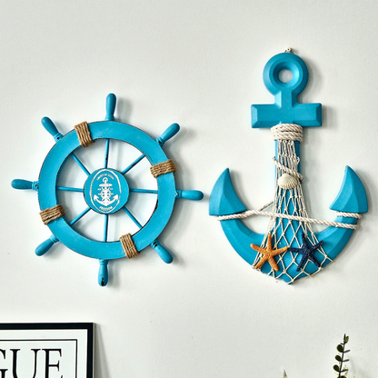 Arlow — Coastal Wood Wall Décor Set with Rope Accents