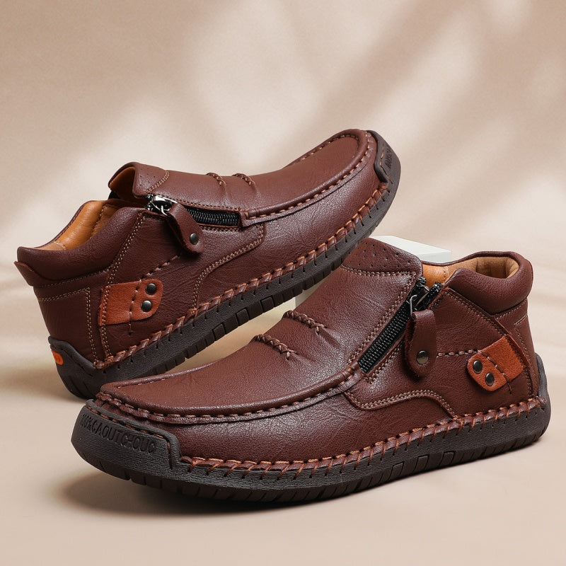 Darsen — Men's Retro PU Leather Outdoor Casual Shoes with Breathable Comfort