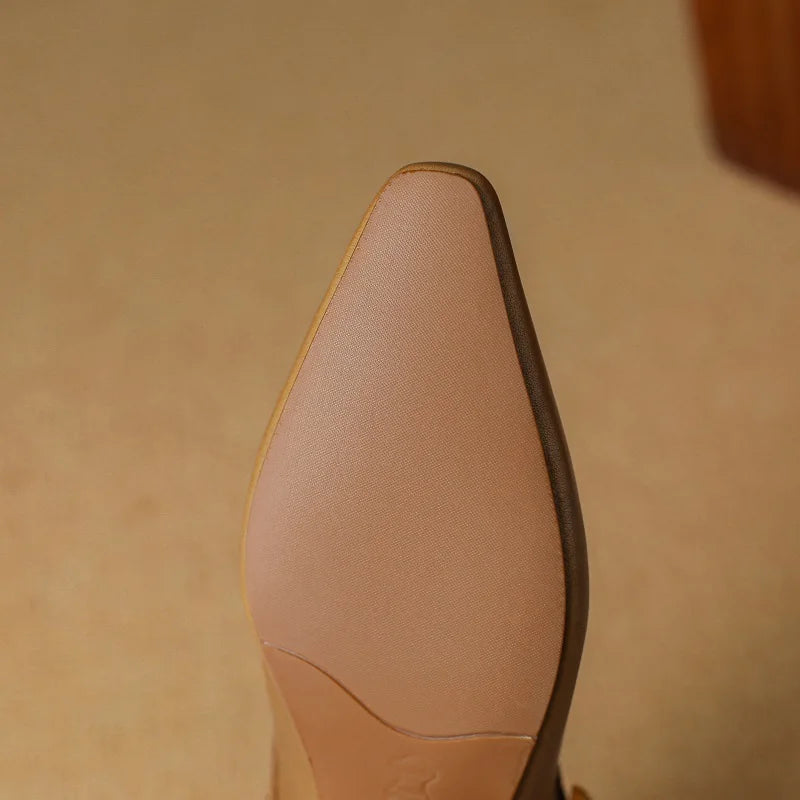 Calvea — Genuine Leather Mary Jane Pumps with Cushioned Insole