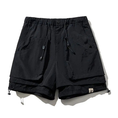Asheron — Lightweight Nylon Cargo Shorts with Adjustable Fit