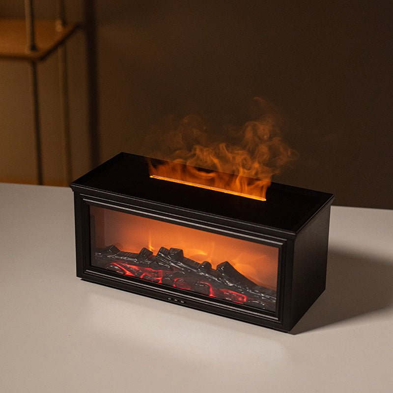 Veloira Flame Diffuser — ultraääninen aromadiffuuseri LED-takkatehosteella