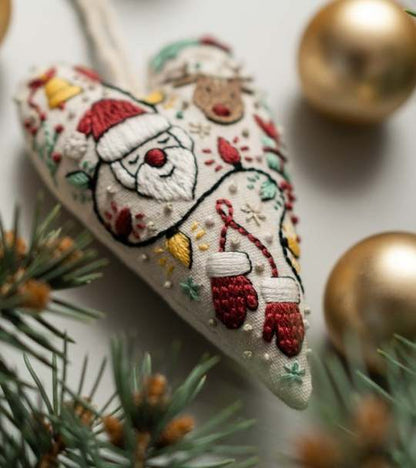 FestiveThread™ Heart Embroidery Kit — Skab hyggelig julemagi, der varmer hvert hjørne af dit hjem