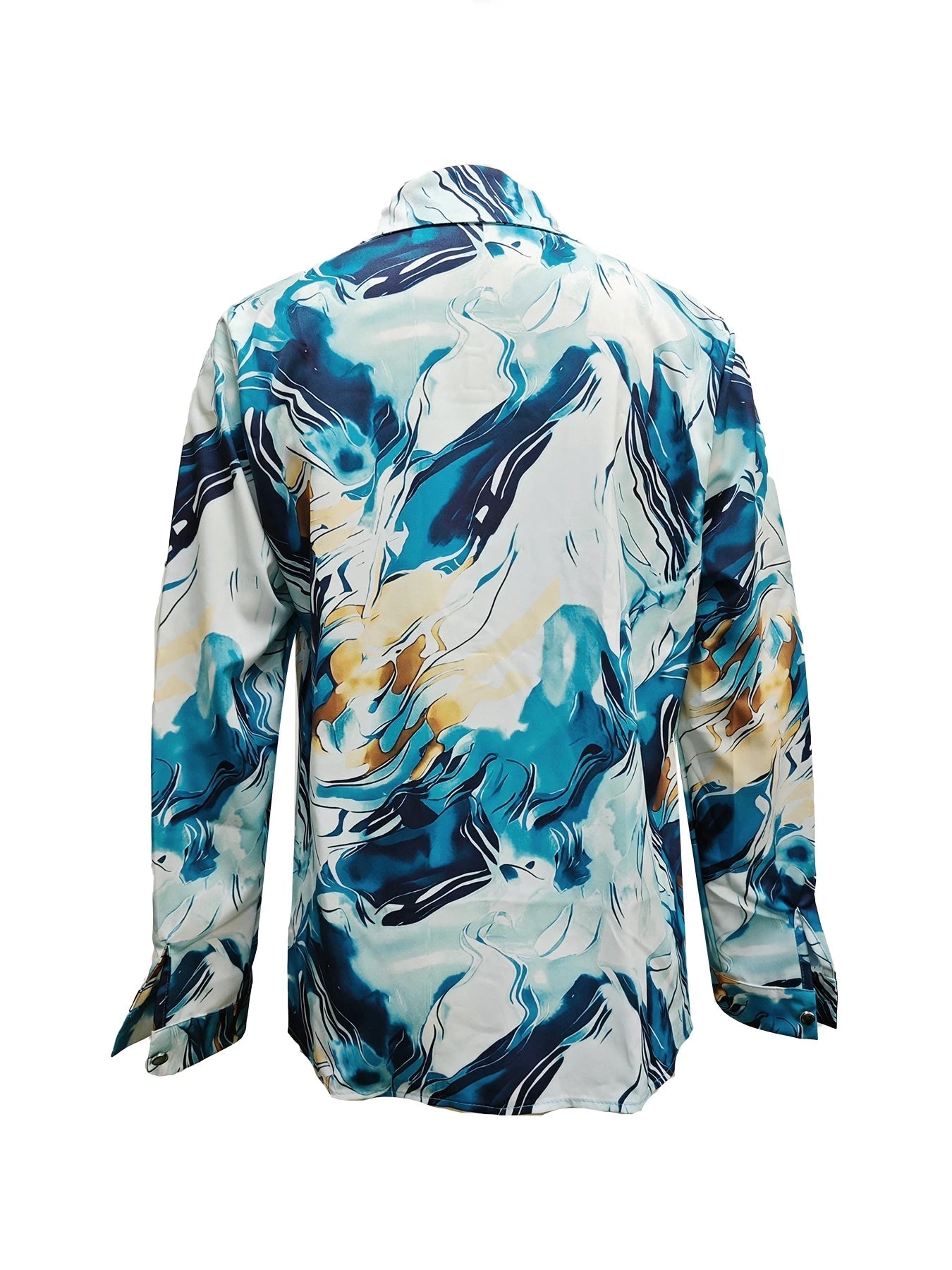 Liora — Chemise en satin de soie marbrée avec coupe fluide