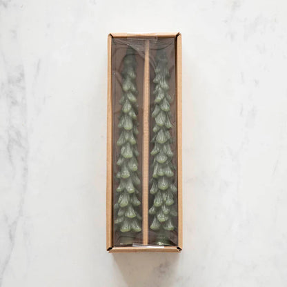 FrostLume™ Evergreen Taper Candles — Wrap Your Home in Cozy, Heartwarming Glow Instantly