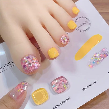 Duo de vernis à ongles Liora — Ensemble de vernis pailleté bicolore avec brillance longue durée