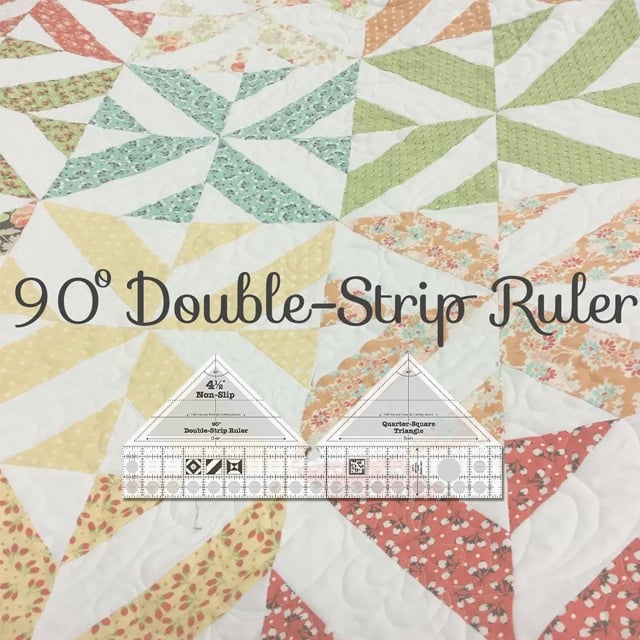 Quilara 90 Double-Strip Ruler — Precision Quilting Tool for Triangle Cuts