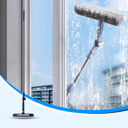 ✨ High-Rise Window Squeegee - Telescopic Handle & Professional Blade for Streak-Free Cleaning 📦🔧