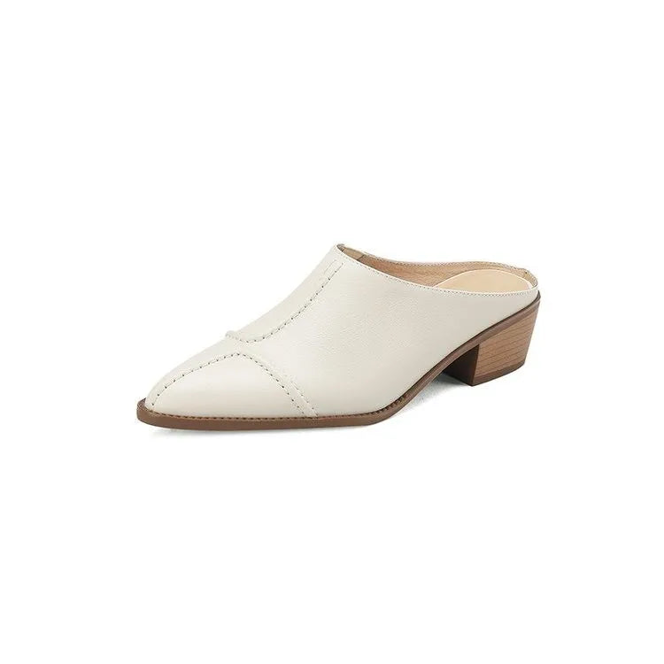Rovano — Saboturi slip-on din piele cu detalii cusute manual