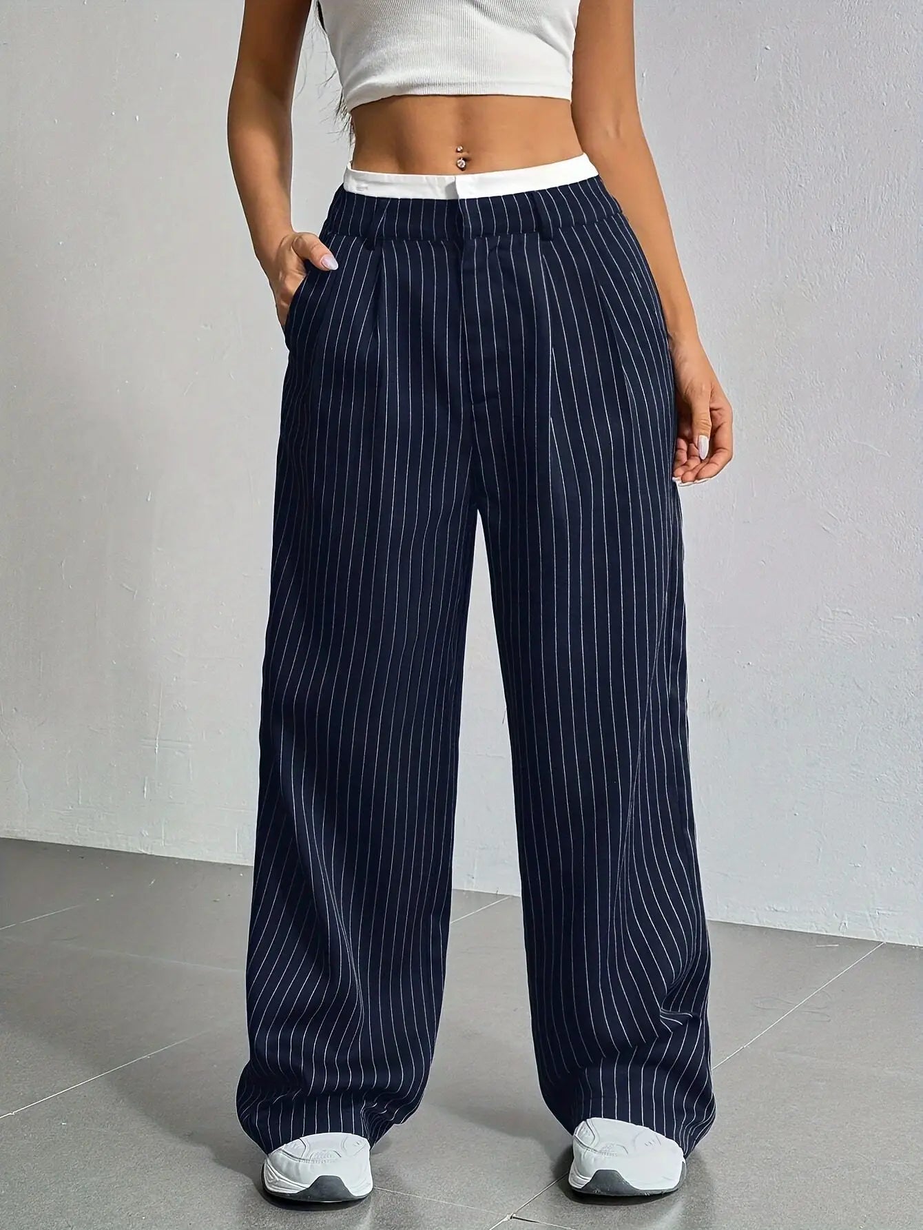 PinstripePower™ — Sculpt Your Curves and Command Every Room with Effortless Style