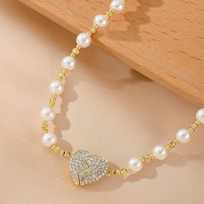 💖 The perfect gift for love and elegance - Lumora heart pearl necklace 💖