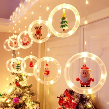 Lumora Santa Glow — Guirlande lumineuse LED de Noël avec boules 3D festives