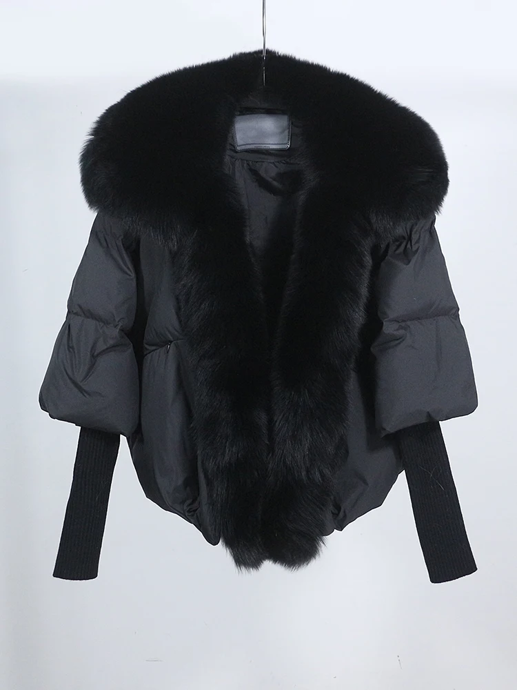 Elian Steppjacke — Warmer Weißer Entendaunenmantel mit Lockerer Passform