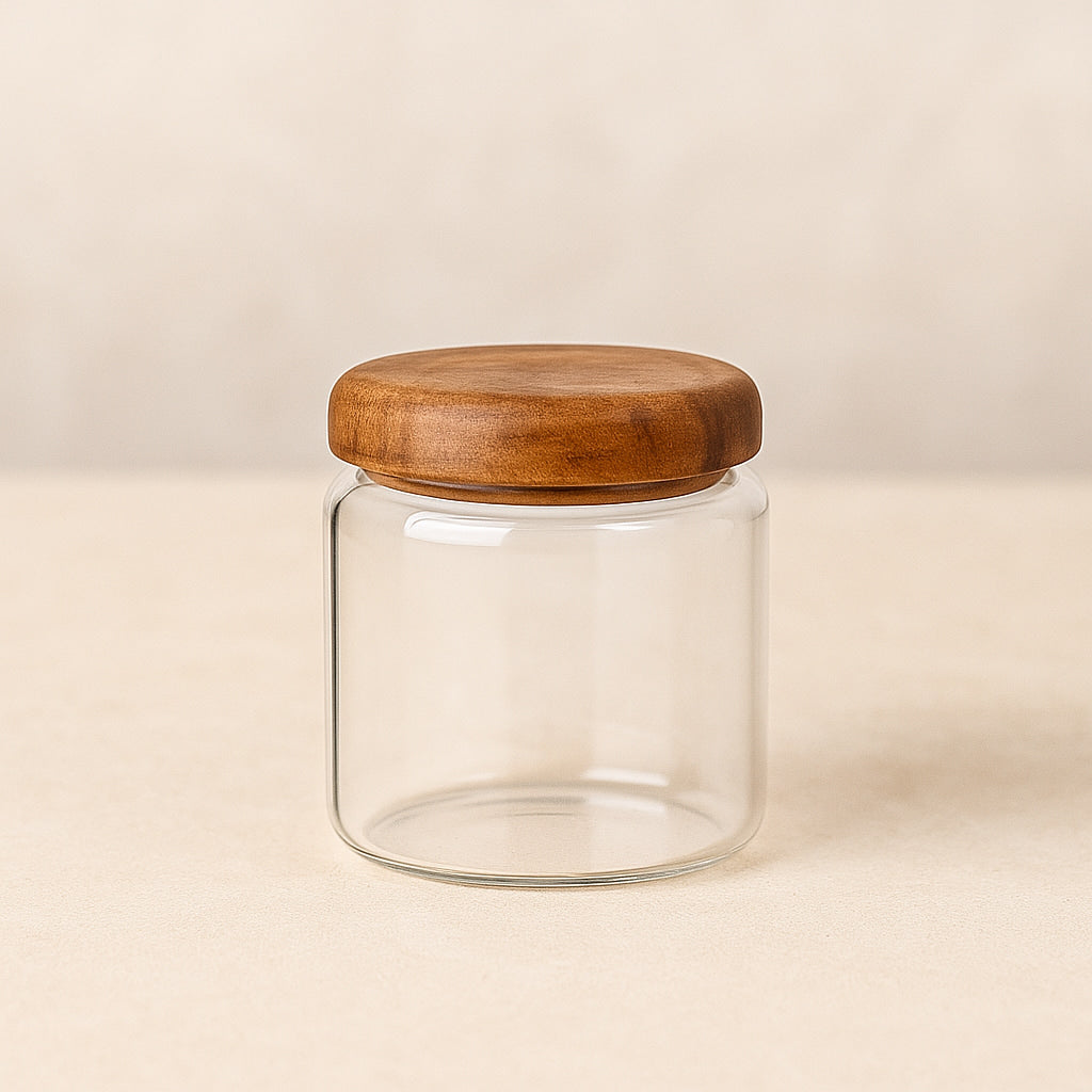 Acacia Glass Kitchen Storage Jar Set™ — Turn Your Pantry Into a Fresh, Elegant Sanctuary Every Day