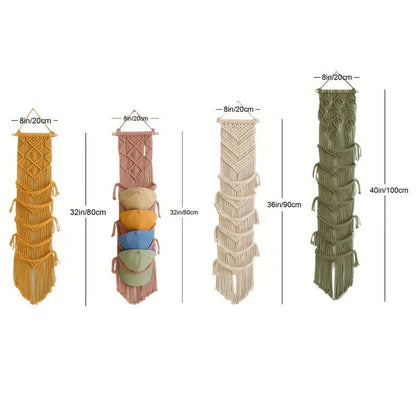 Kaelin — Handgemaakte Macramé Hoed Organizer met Boho Stijl