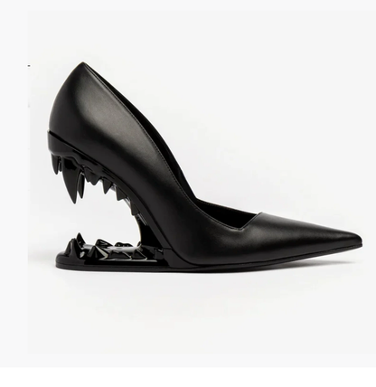 Lunara Wolffang Heels — Sculpted Wolf Fang Heels with Cushioned Comfort