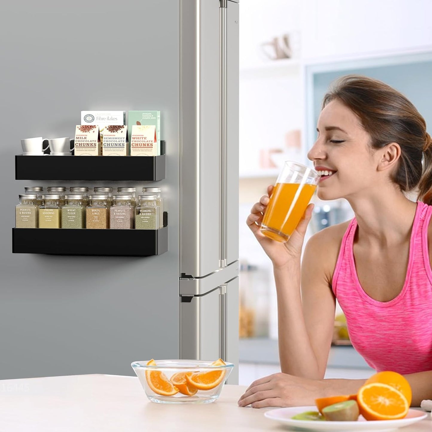 Meroa — Magnetic Kitchen Spice Shelf with Strong Steel Frame