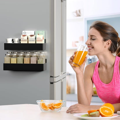 Meroa — Magnetic Kitchen Spice Shelf with Strong Steel Frame