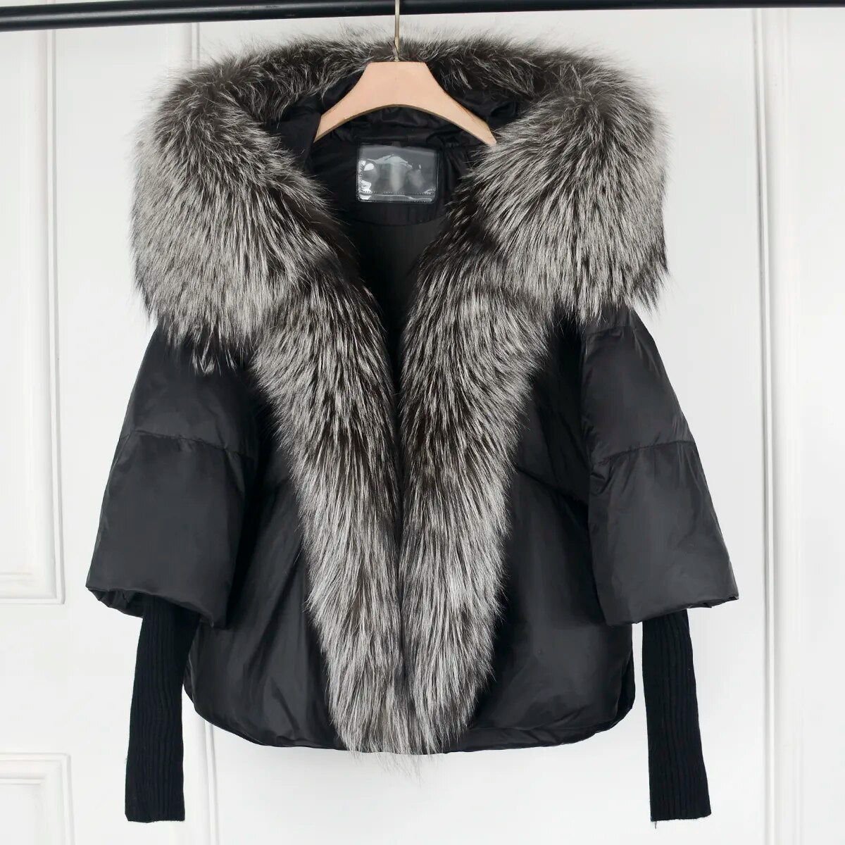 Elian Steppjacke — Warmer Weißer Entendaunenmantel mit Lockerer Passform