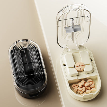 Virosa Pill Cutter — Compact Precise Tablet Splitter with Storage Compartment
