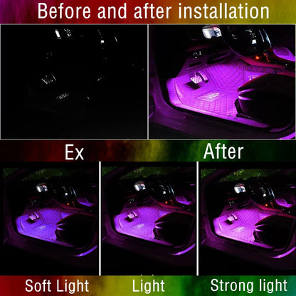 Lyricus — Fita de Luz Interna para Carro com LED RGB e Sincronização com Música